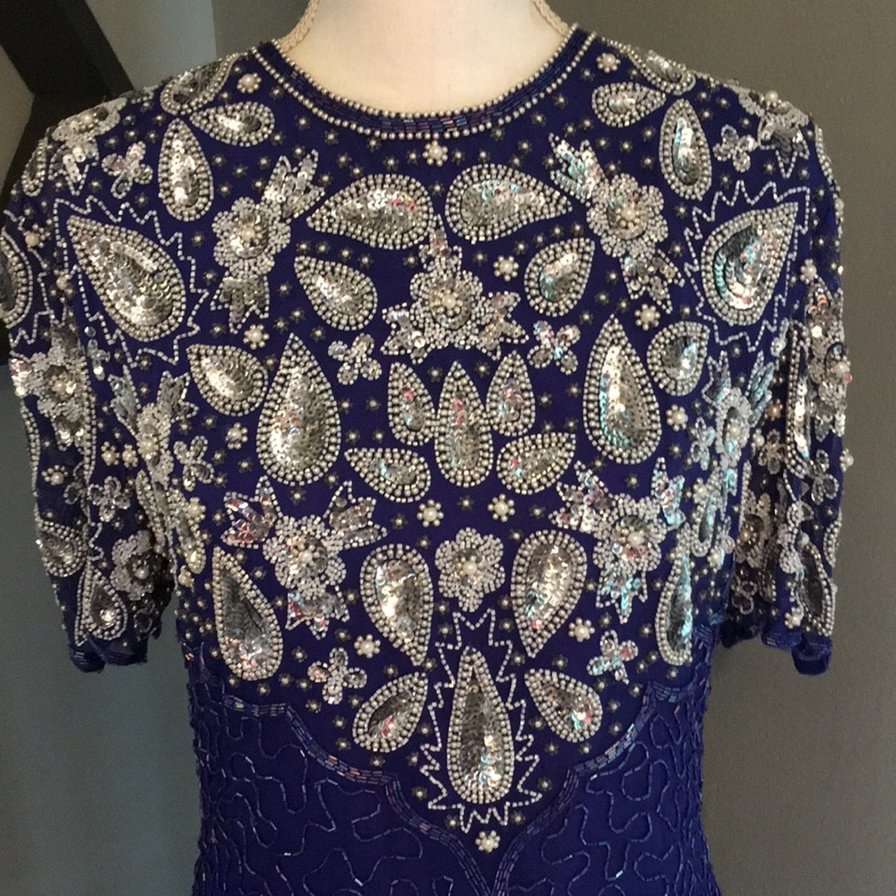 Laurence Kazar Beaded Dress - Picture 2 of 11
